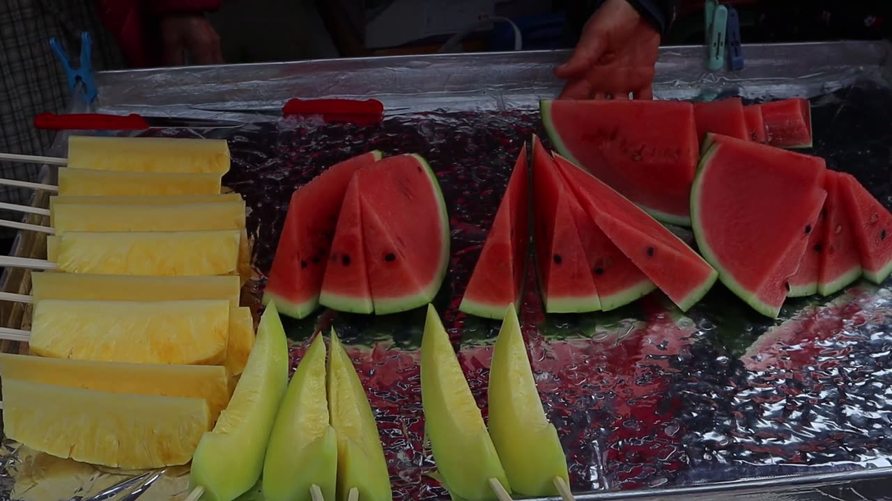 Master Fruit Cutting Skills - Watermelon Cutting in Korean Street Food