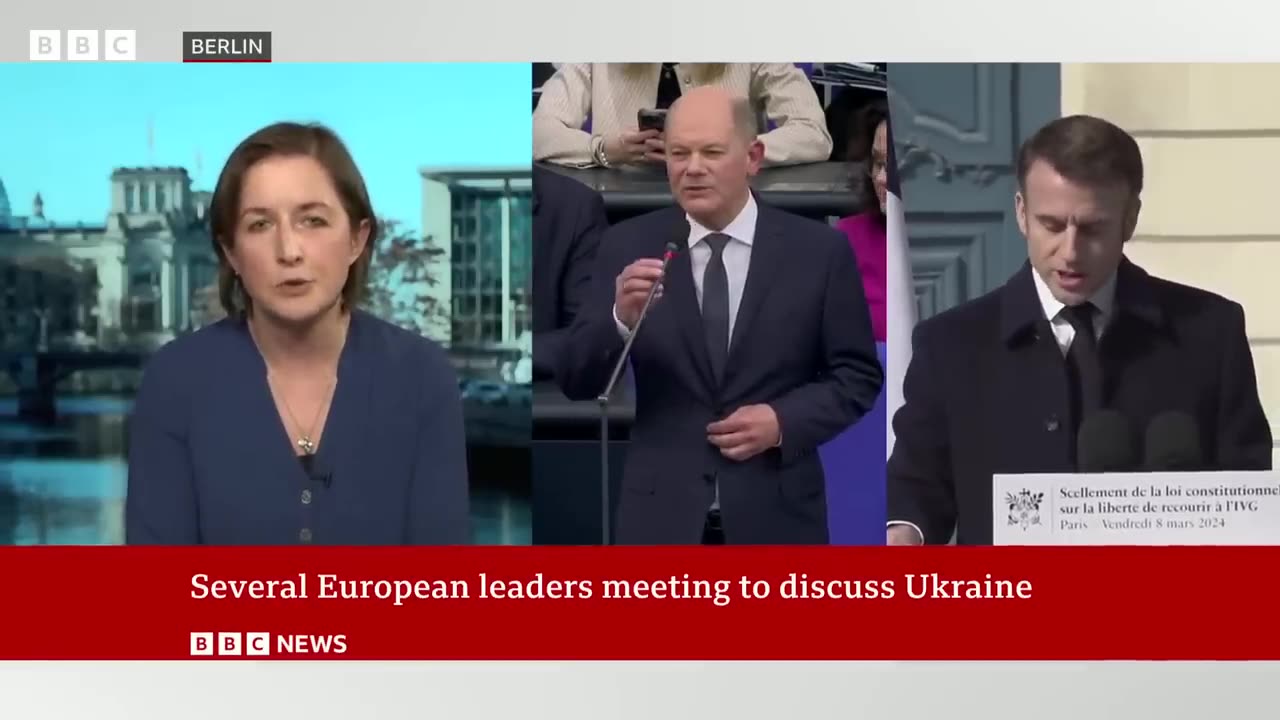 Germany France and Poland meet in Berlin over Ukraine | BBC News