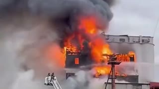 Another food production plant has caught fire.