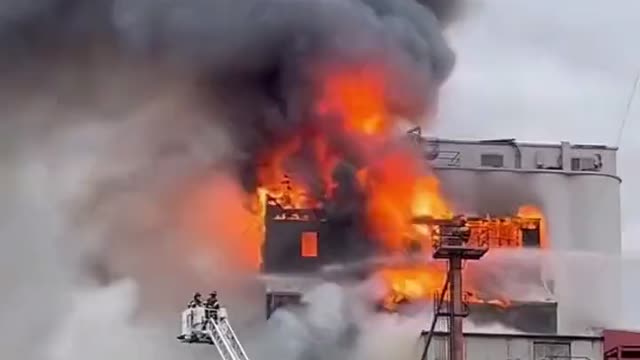 Another food production plant has caught fire.