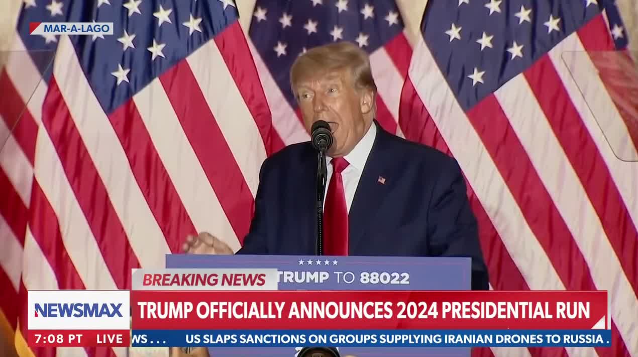 Trump concludes his speech after announcing his 2024 presidential run