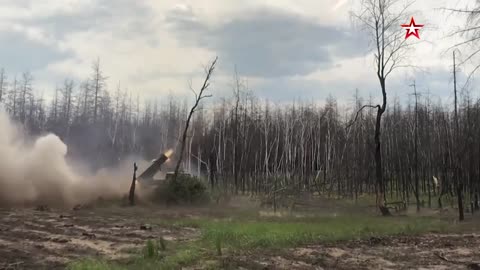 LPR Artillerymen Fire Grad Rocket MLRS on the Severodonetsk Front