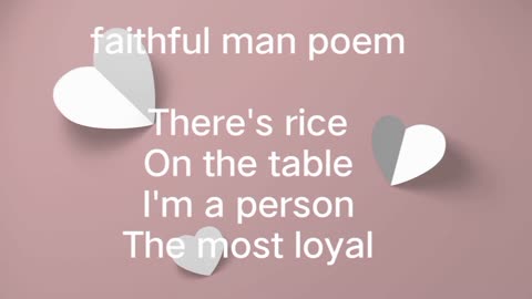 faithful man poem