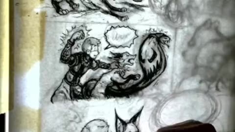 #ArtTimelapse Charcoal Art for Book 2, Page 7