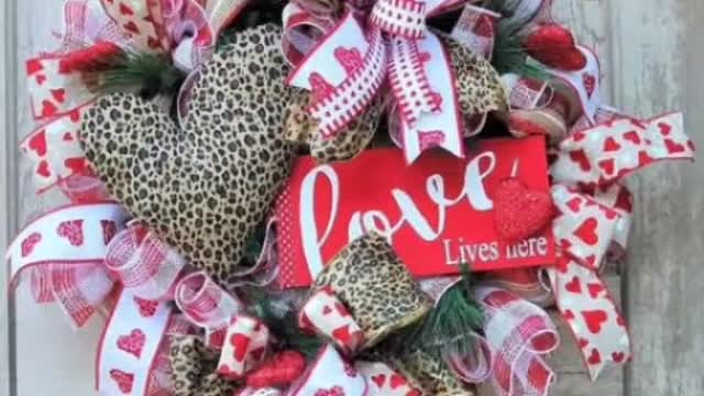 50 best red & green valantines day wreath designs 2022