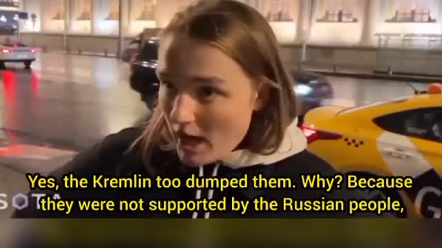 In September a Russian young lady stood up alone against a lot of liberal protesters.
