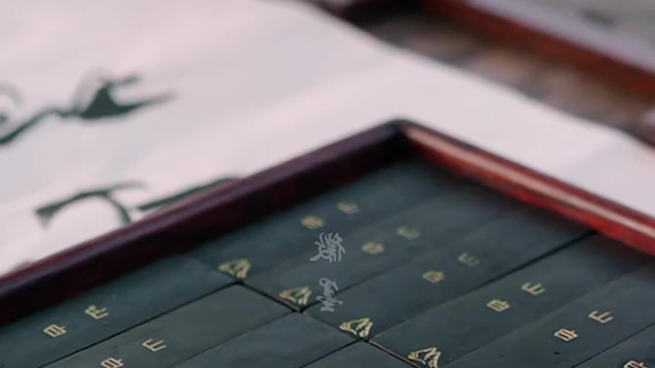 The ancient method of making ink hand work #