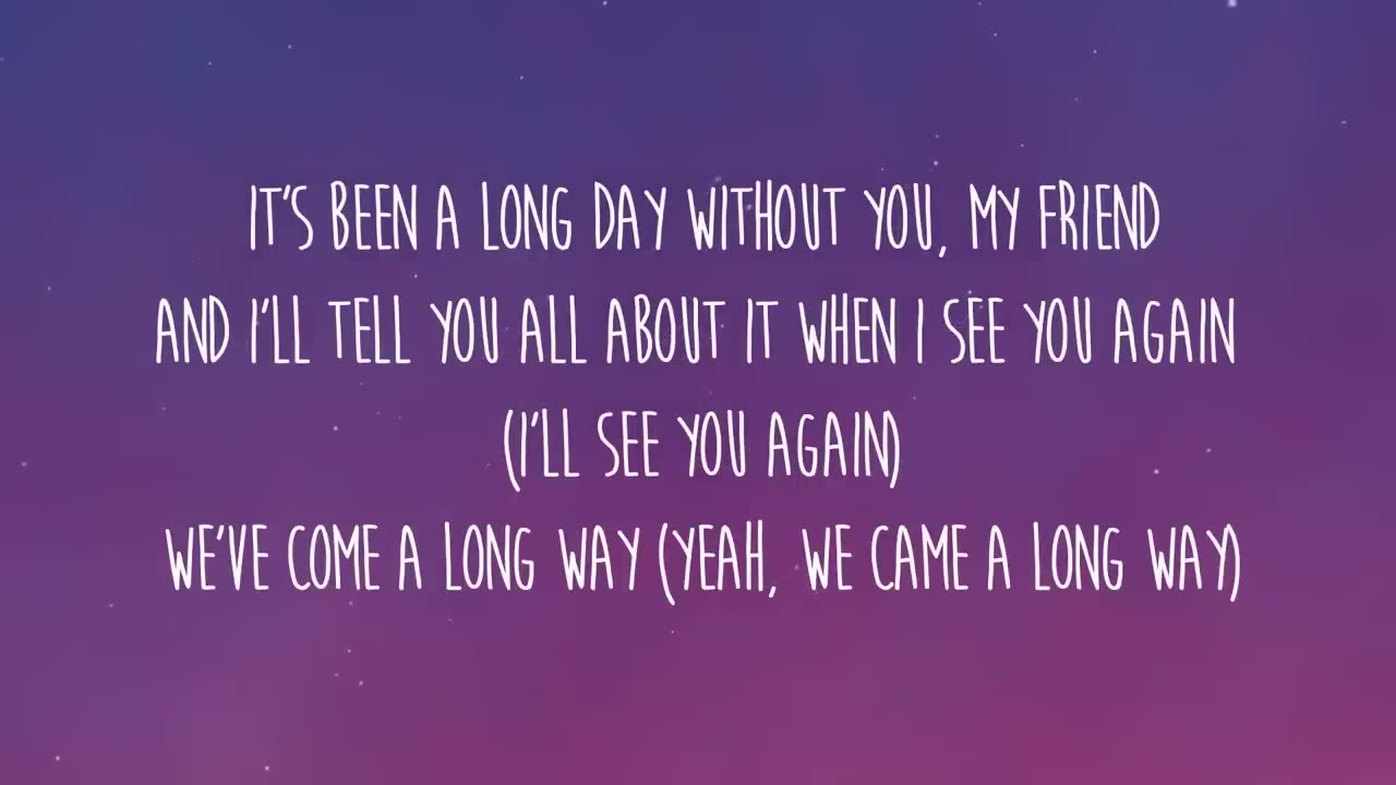 Wiz Khalifa - See You Again ft. Charlie Puth (Lyrics)