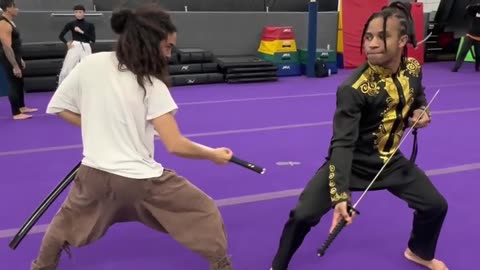 Two boy Fighting with Katana