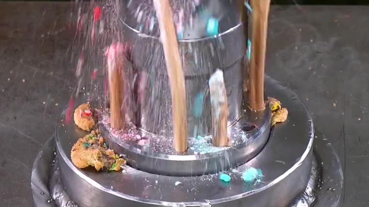 Hydraulic press / hydraulic press vs cookies #hydraulicpress #satisfying #crushing