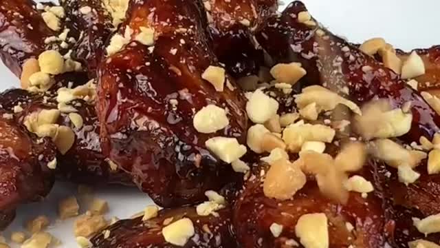 Replying to @bigcoorsguy PB&J Wings 🥜🍇🍗 #peanutbutter #wings #grilling