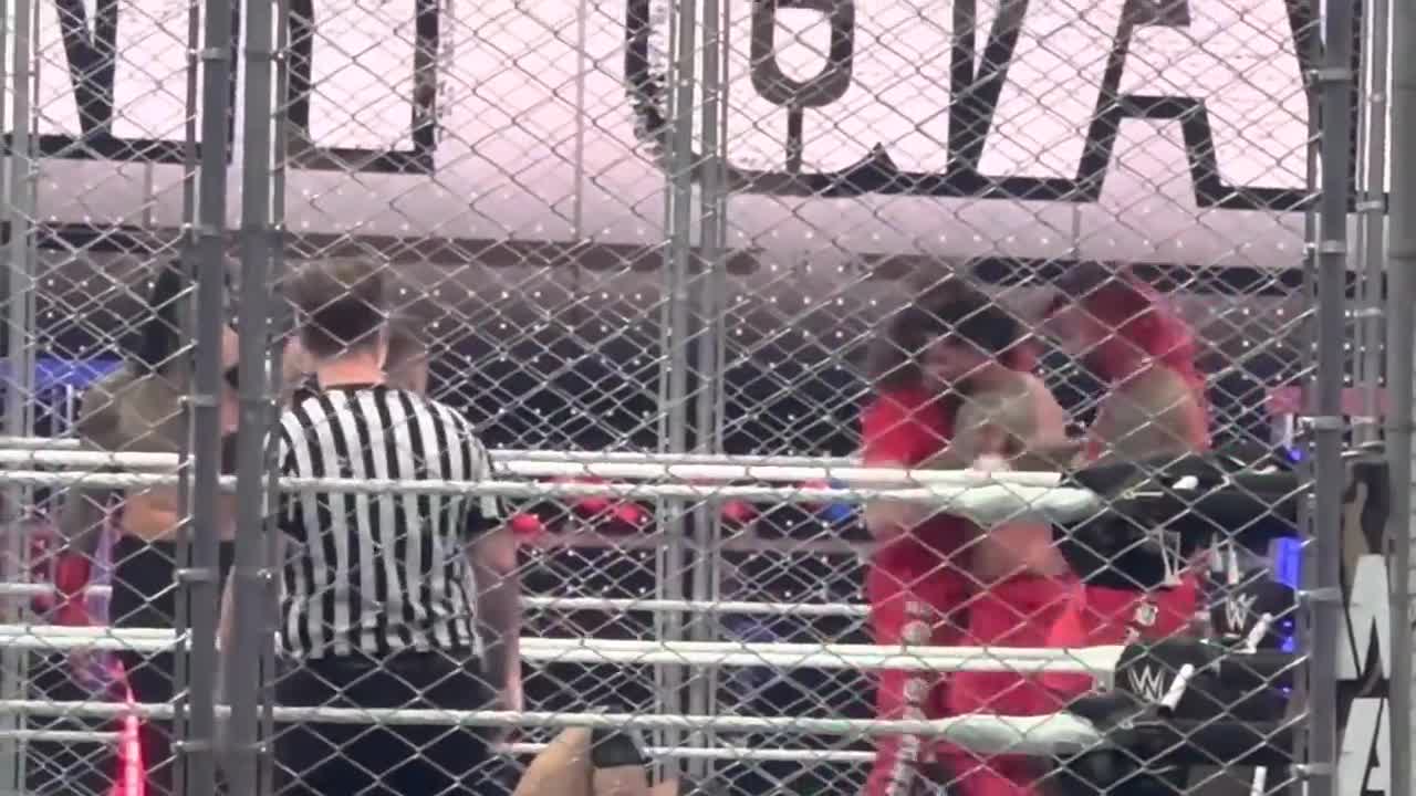 Sami Zayn and Jey Uso Hug - WWE Survivor Series War Games