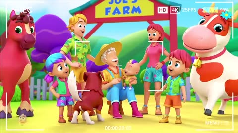 Old farmer Joe had a farm | Joe's farm songs for kids | Nursery rhymes baby songs with zoobees