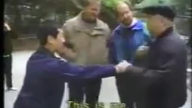Qigong Master Projecting his chi energy
