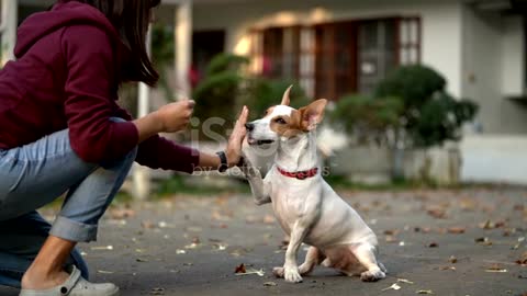 giving high-five for treat