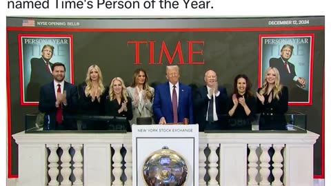 Trump rings NYSE Bell after being named Time Magazine’s Person of the Year