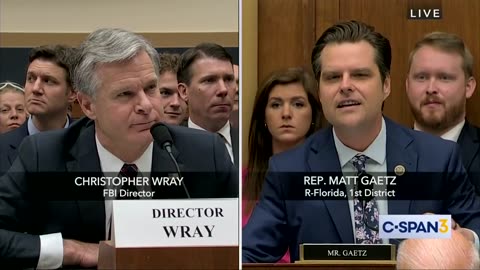 Matt Gaetz Questions Wray About FBI/Biden Cover Up