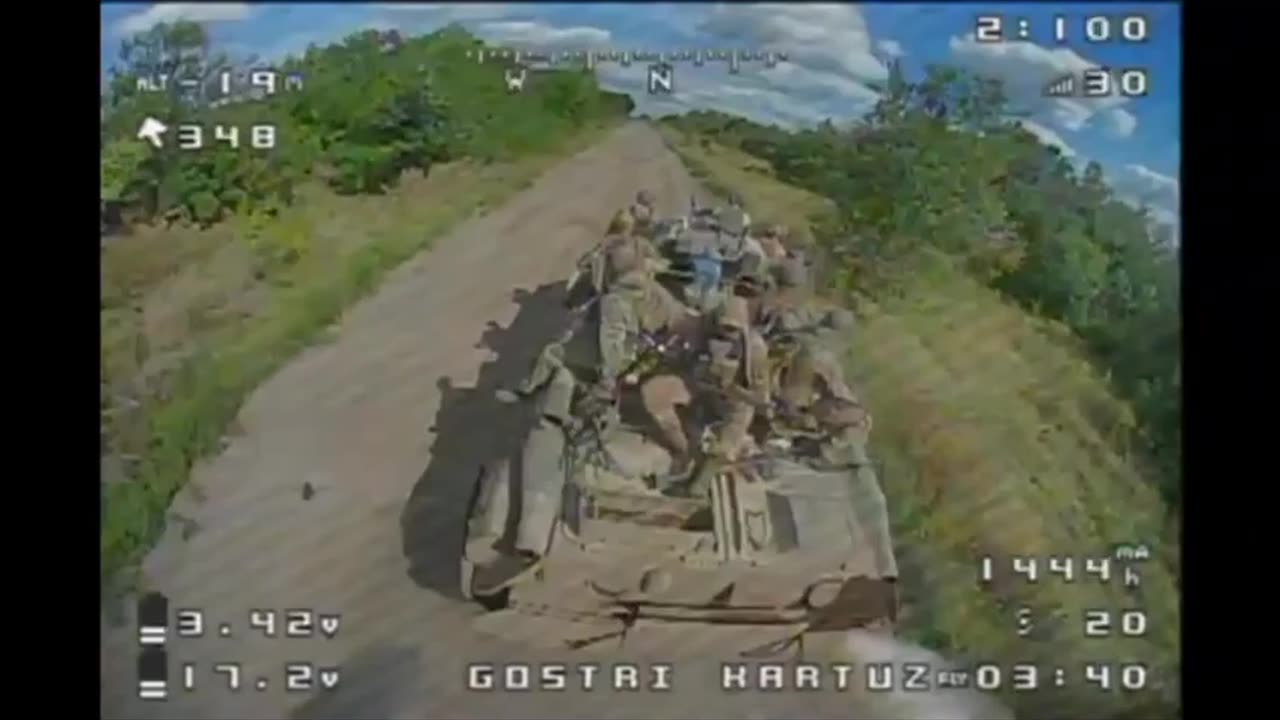 FPV drone hits Russian troops on BTR in Luhansk oblast