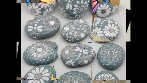 Top new outstanding & pretty floral rocks stones and Pebble painting ideas