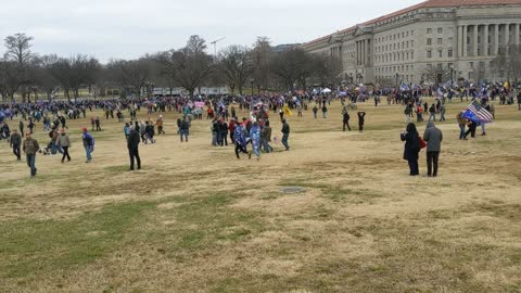 Jan 6 2021 Peaceful gathering of people showing support for the USA