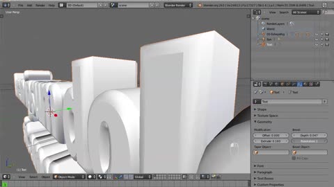 40 3D Text - Geometry Effects