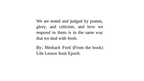 "Life Lesson from Epoch" -Checkout Description