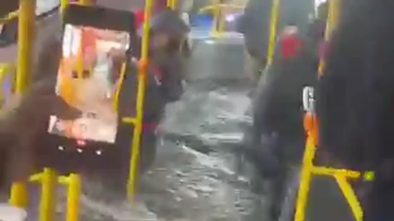 City Bus Floods in Buenos Aires