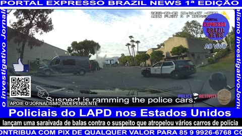 Policiais do LAPD nos Estados Unidos GTA da vida real chuva de balas