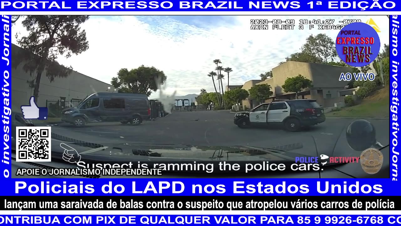 Policiais do LAPD nos Estados Unidos GTA da vida real chuva de balas