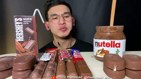 ASMR CHOCOLATE ICE CREAM TICO NUTELA KitKat Twix Hershey