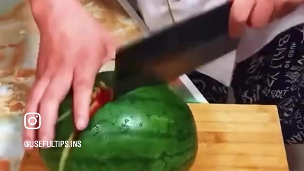 Watermelon cutting