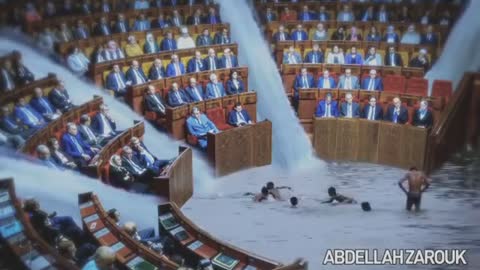 Moroccan Parliament because of the flood these days