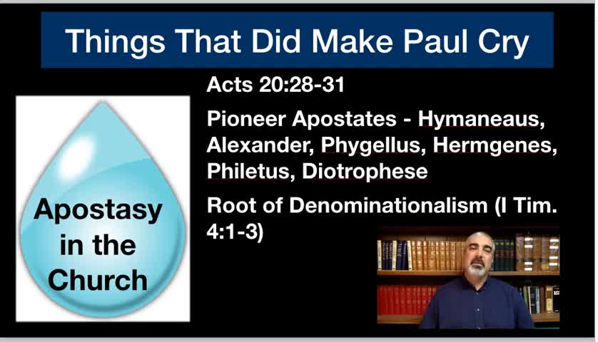 Wednesday Bible Study: The Tears of Paul #2