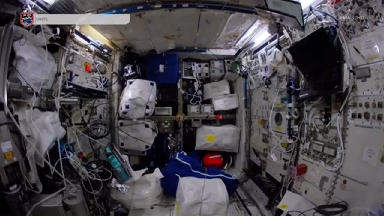 Space Station Fisheye Fly-Through 4K (Ultra HD)