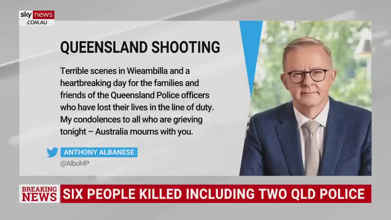Six people, including two police officers, killed in rural Queensland shooting