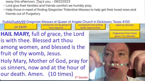 Mary's Daily Live Holy Rosary Prayer at 8:00 p.m. EDT 06/18/2023