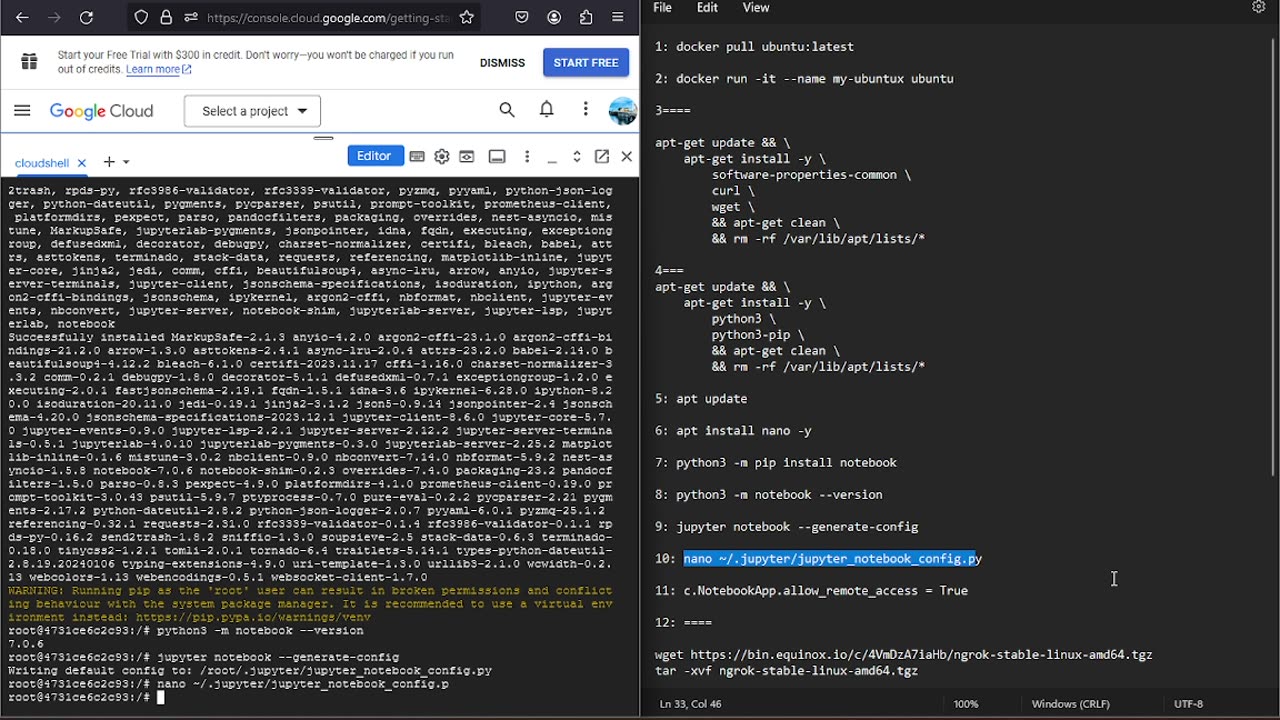 jupyter lab deploy on cloud shell