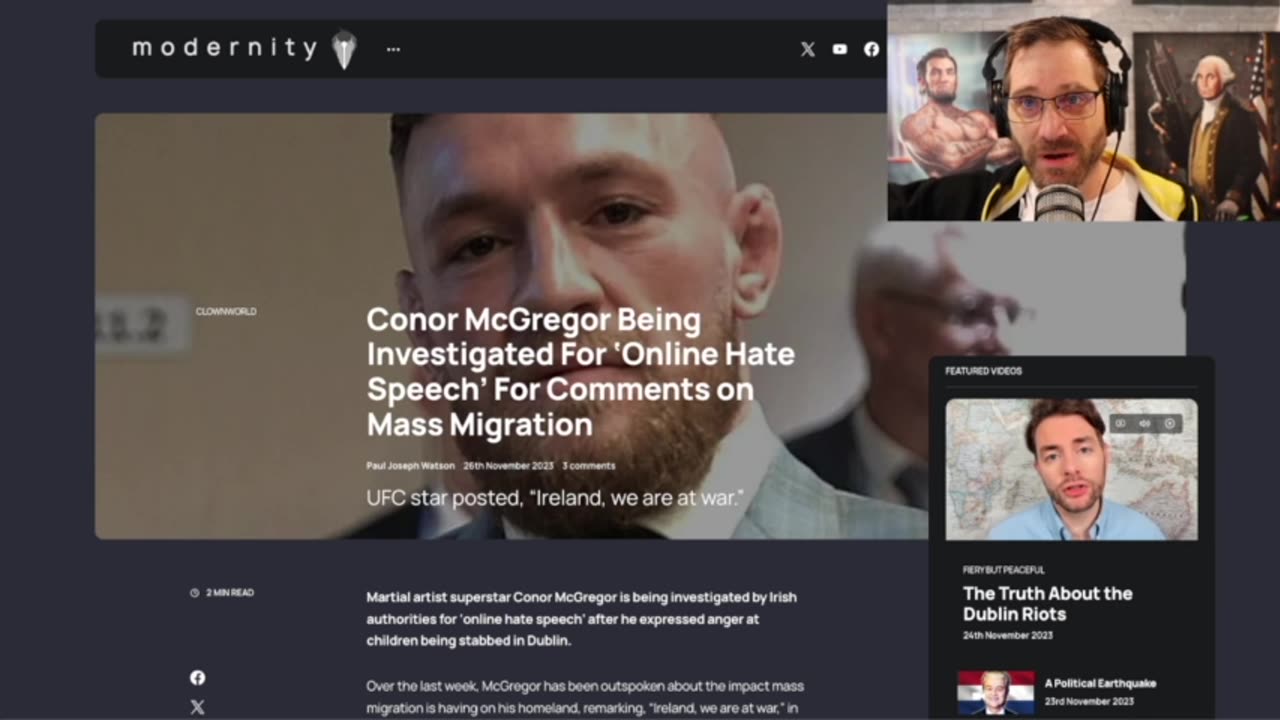 Ireland Will Investigate Conor McGregor For Standing Up Against Invaders