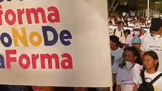 Protesta contra reforma a la salud