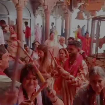 Live Dandiya Dance Radha Rani temple Barsana Ladli Ji Maharaj