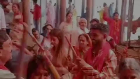 Live Dandiya Dance Radha Rani temple Barsana Ladli Ji Maharaj