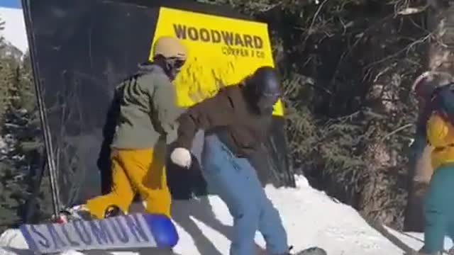 Funny Snow boating