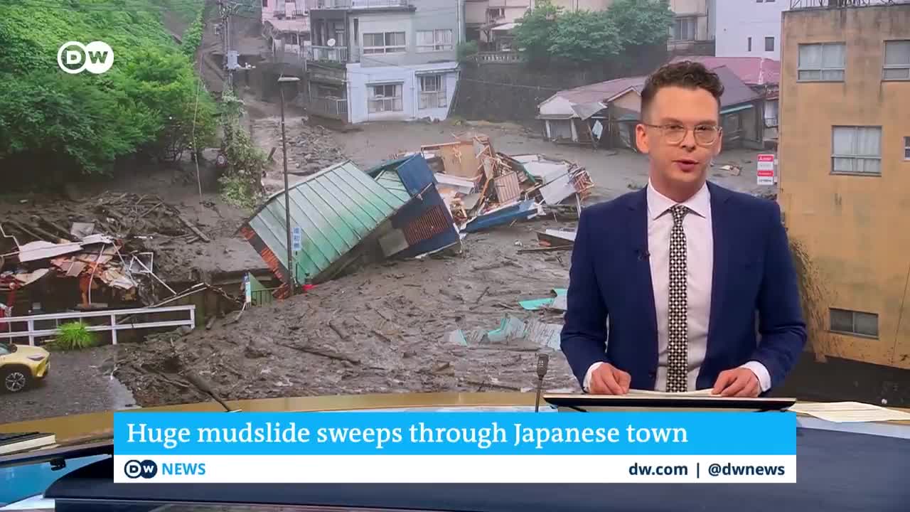 Deadly mudslide in Japan kills 2 and leaves 20 missing | DW News