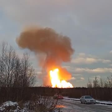 A gas pipeline near the Russian city of St. Petersburg explodes