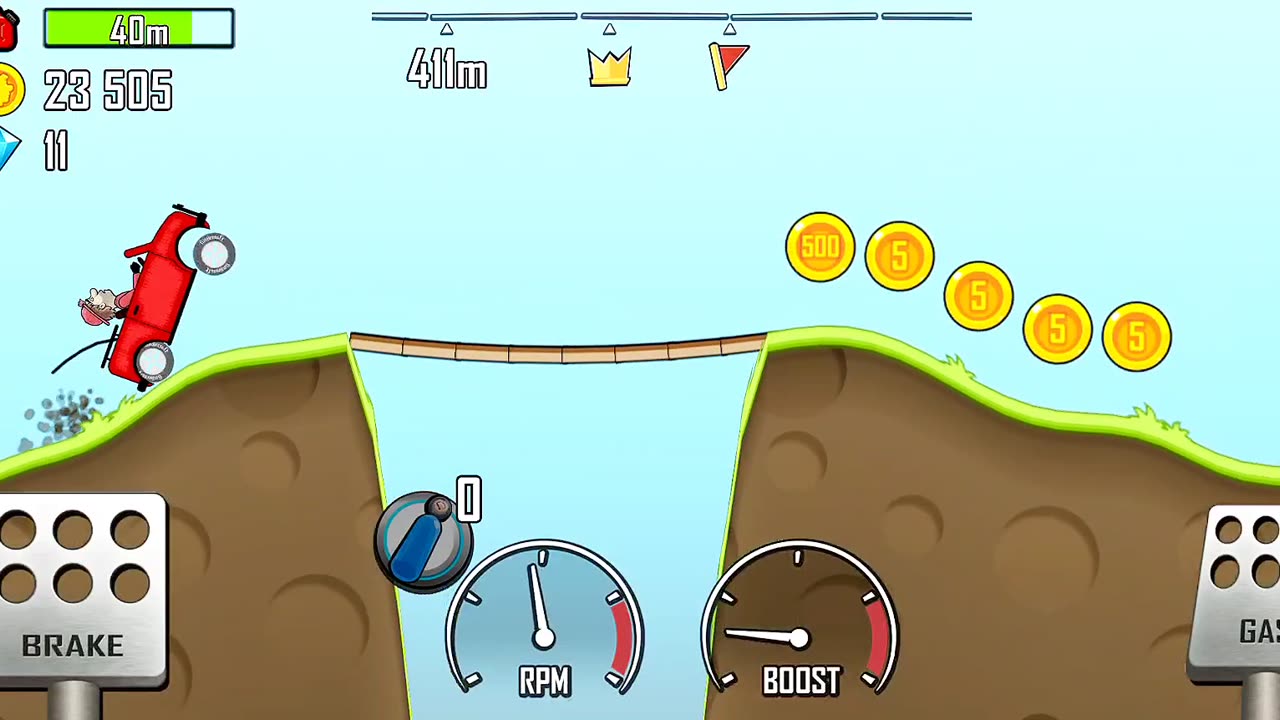 Hill climb racing gameplay