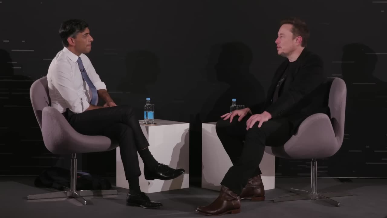 Rishi Sunak Elon Musk Talk AI Tech the Future