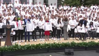 Biden Tells Paralympic Basketball Players "Not to Jump" While Taking Pictures