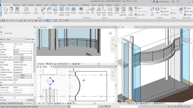 AUTODESK REVIT ARCHITECTURE 2022: MODIFY AND ADD RAILINGS