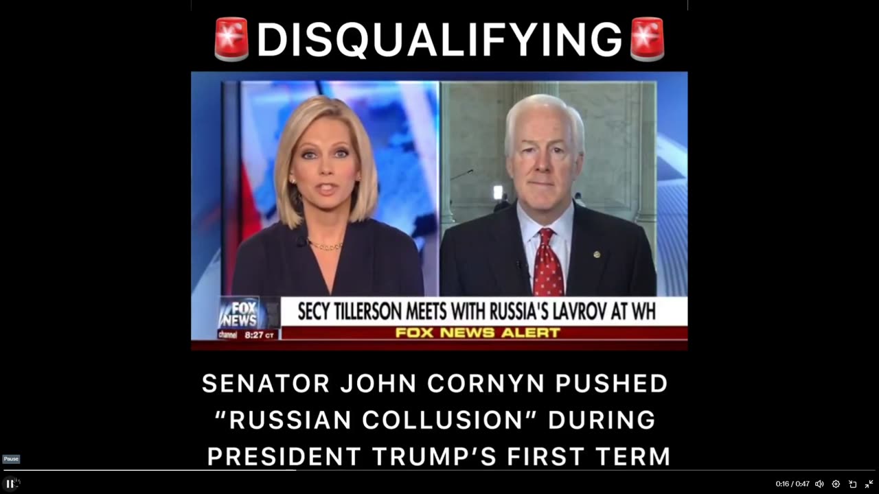 Deep State John Cornyn believed in the Russia Hoax which was ALL A LIE.