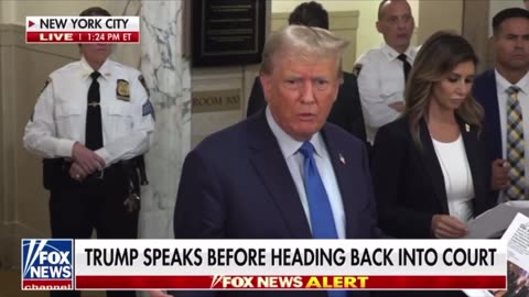 President Trump took no time to eat... He's out telling about the case to the American people